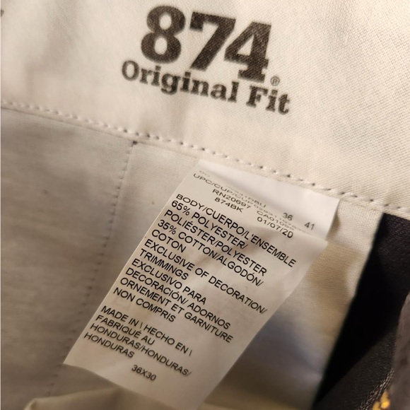 🖤👖🖤 Dickies Men's Original 874® Work Pants - Black - Size 36x30 - Picture 3 of 12